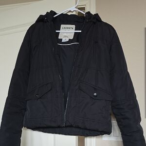 Lacoste Women's Black Puffer Coat